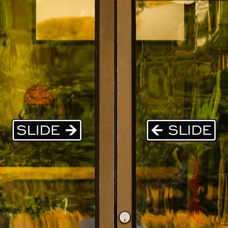 All Quality Classic Slide Door Sign - Silver - Medium (1 Pack) - Image 3